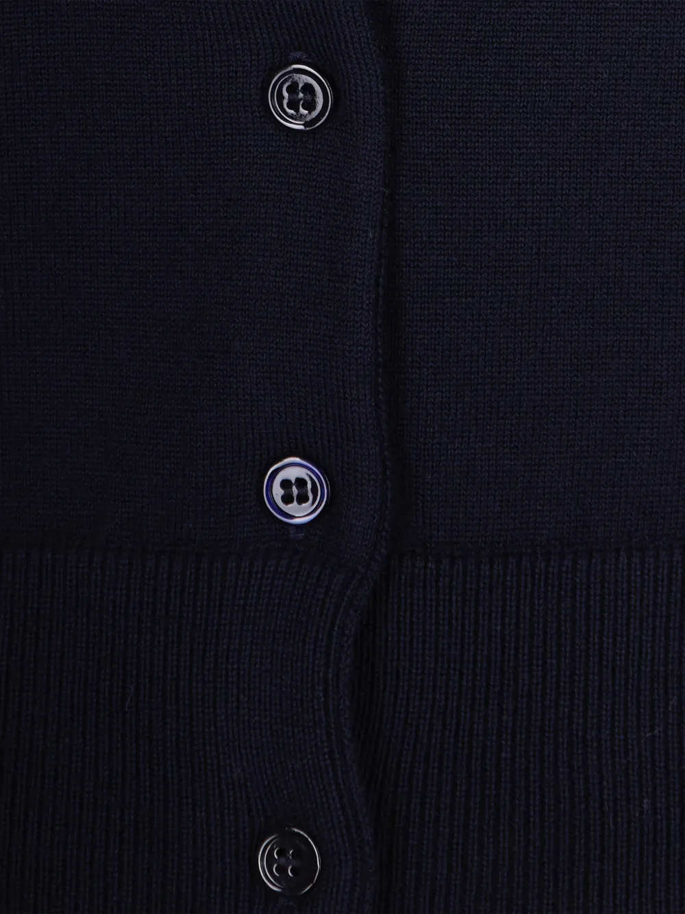 Alpha Studio Cardigan In Lana Merino Blu Notte In Blue