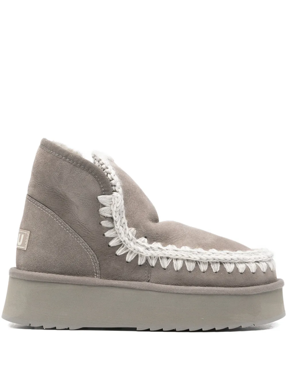 Mou Mini Eskimo Platform Grey Boot In Multi