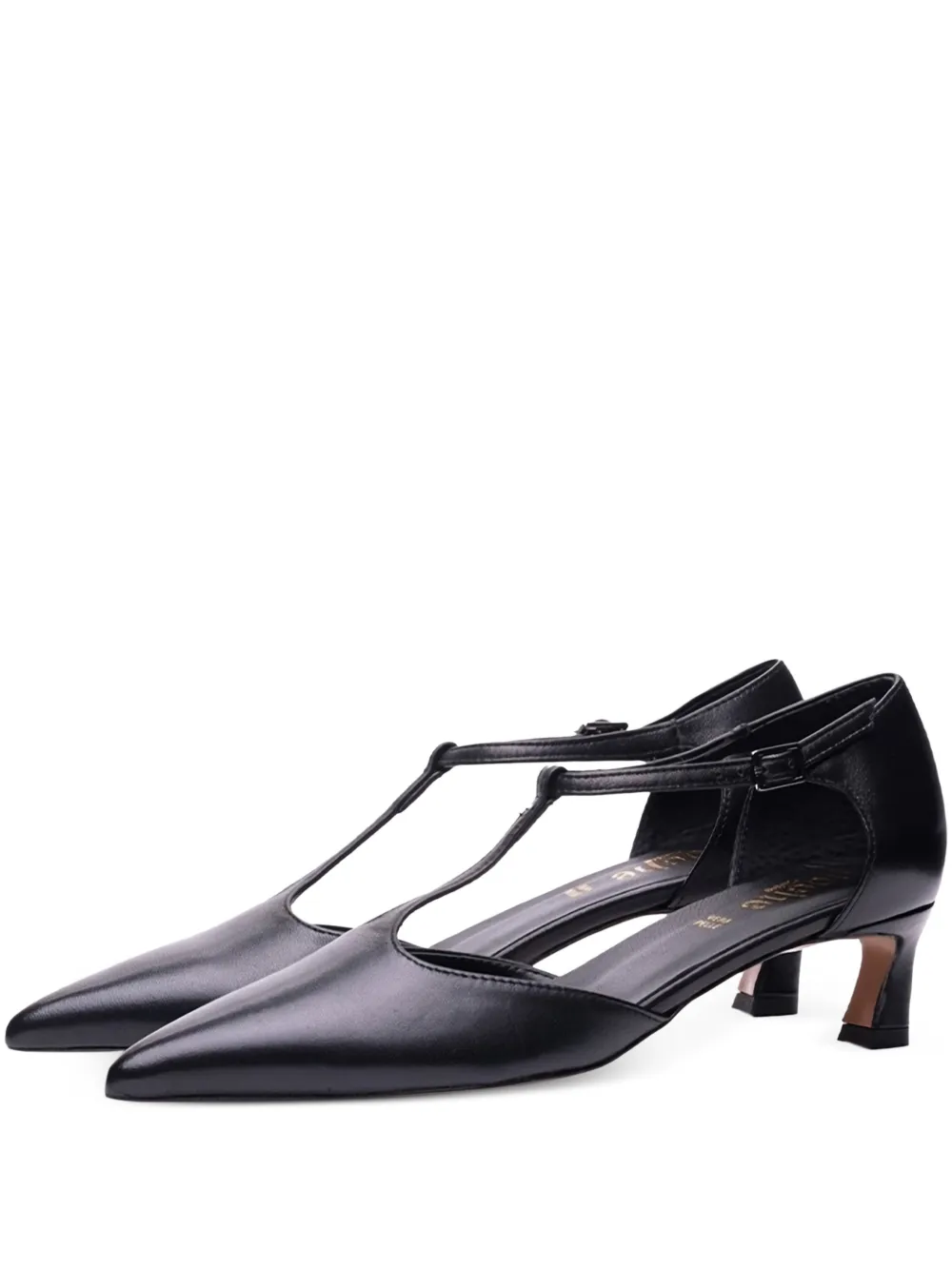 Poche Paris zapatillas con hebilla y tira en T | negro | Image 1