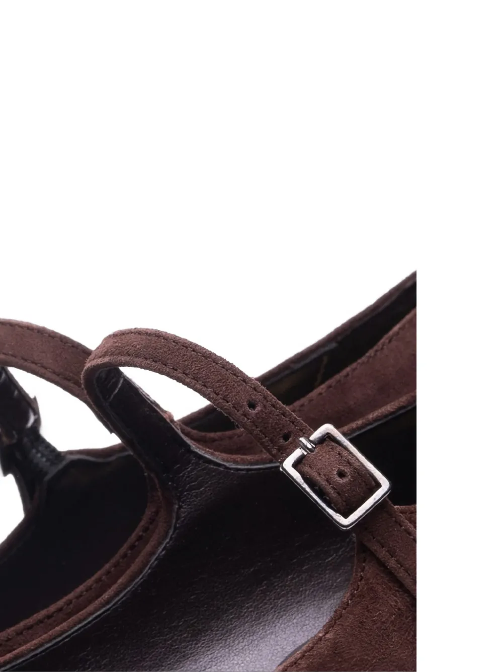 Poche Paris Buckle-strap Heeled Pumps In Brown