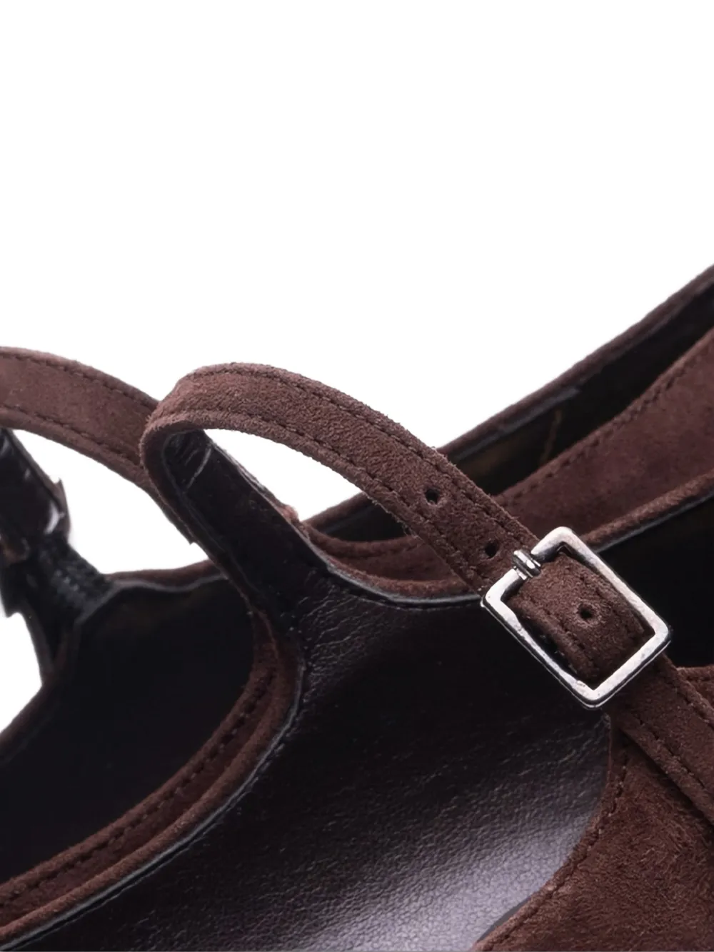  Poche Paris Buckle-strap Heeled Pumps - Brown 