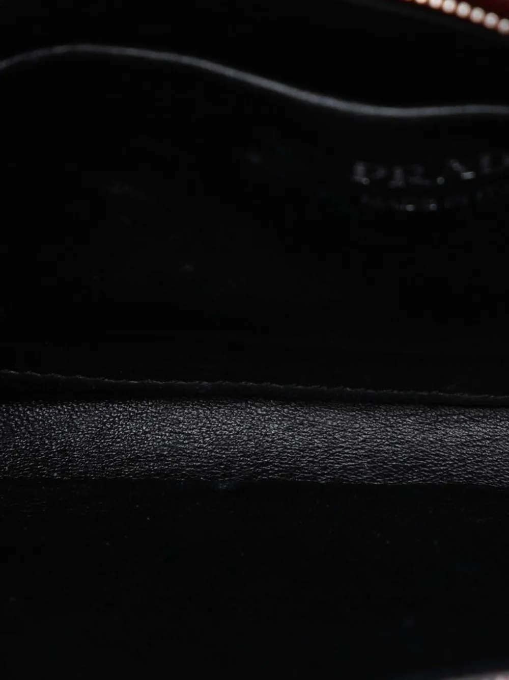 Pre-owned Prada 2000-2025 Spazzolato Sidonie Chain Crossbody Bag In Red