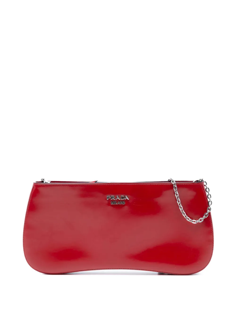 Prada Pre-Owned 2000-2025 Spazzolato Sidonie Chain crossbody bag | Red | Image 1