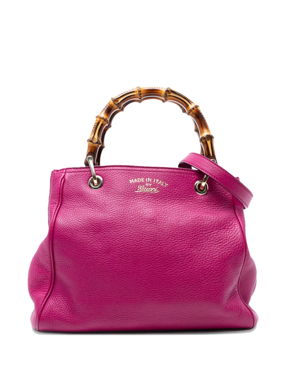 Gucci Pre-Owned Borsa shopper piccola in pelle di vitello e bambù 2016-2025 - Rosa