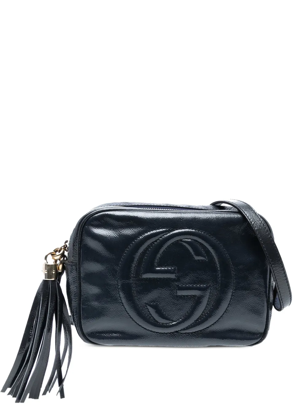 Gucci Pre-Owned Borsa a tracolla Soho Disco Patent 2016-2025 - Blu