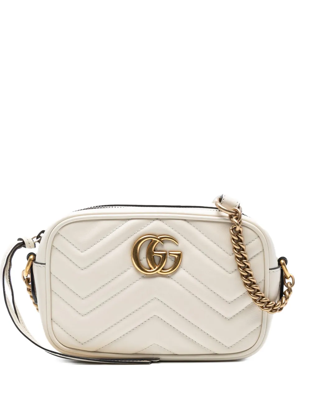 Gucci Pre-Owned Borsa a tracolla GG Marmont Matelasse mini in pelle 2016-2025 - Bianco