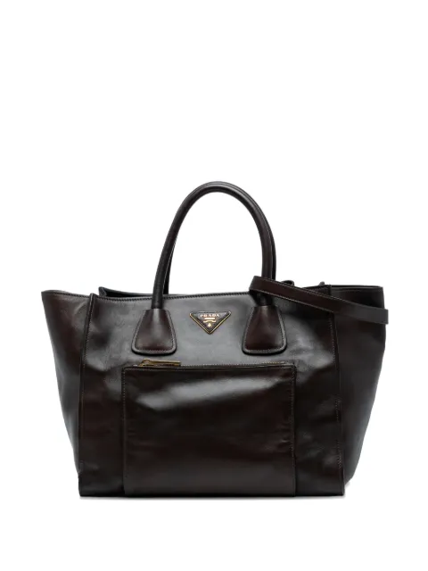 Prada Pre-Owned 2000-2025 Soft Calf Shopping Tote satchel