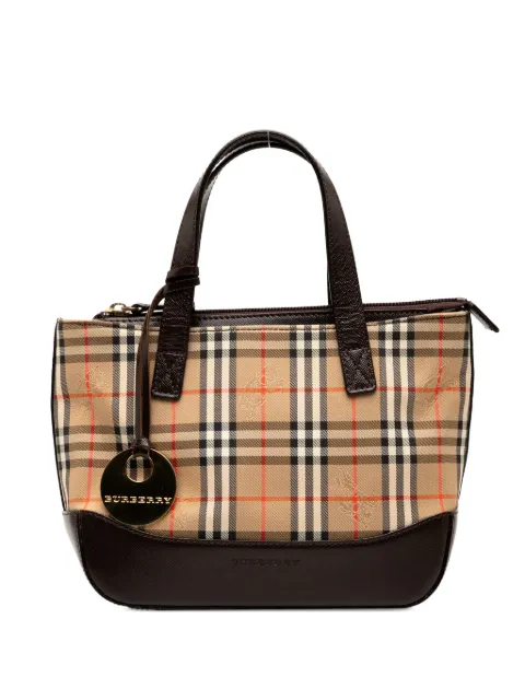 Burberry Pre-Owned bolsa de mano de lona con cuadros Haymarket 2000-2017