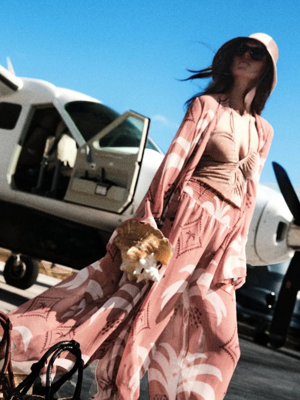 Johanna Ortiz Amazon Tie-waist Coat In Orange