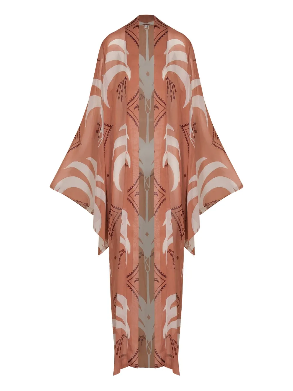 Johanna Ortiz Amazon Tie-waist Coat In Orange