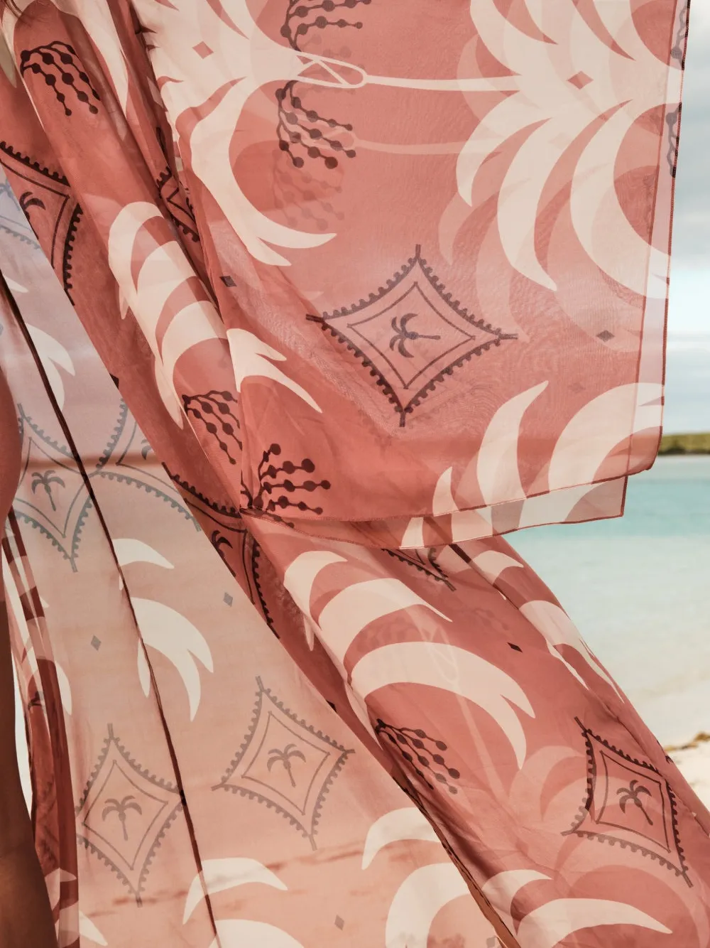 Johanna Ortiz Amazon Tie-waist Coat In Orange