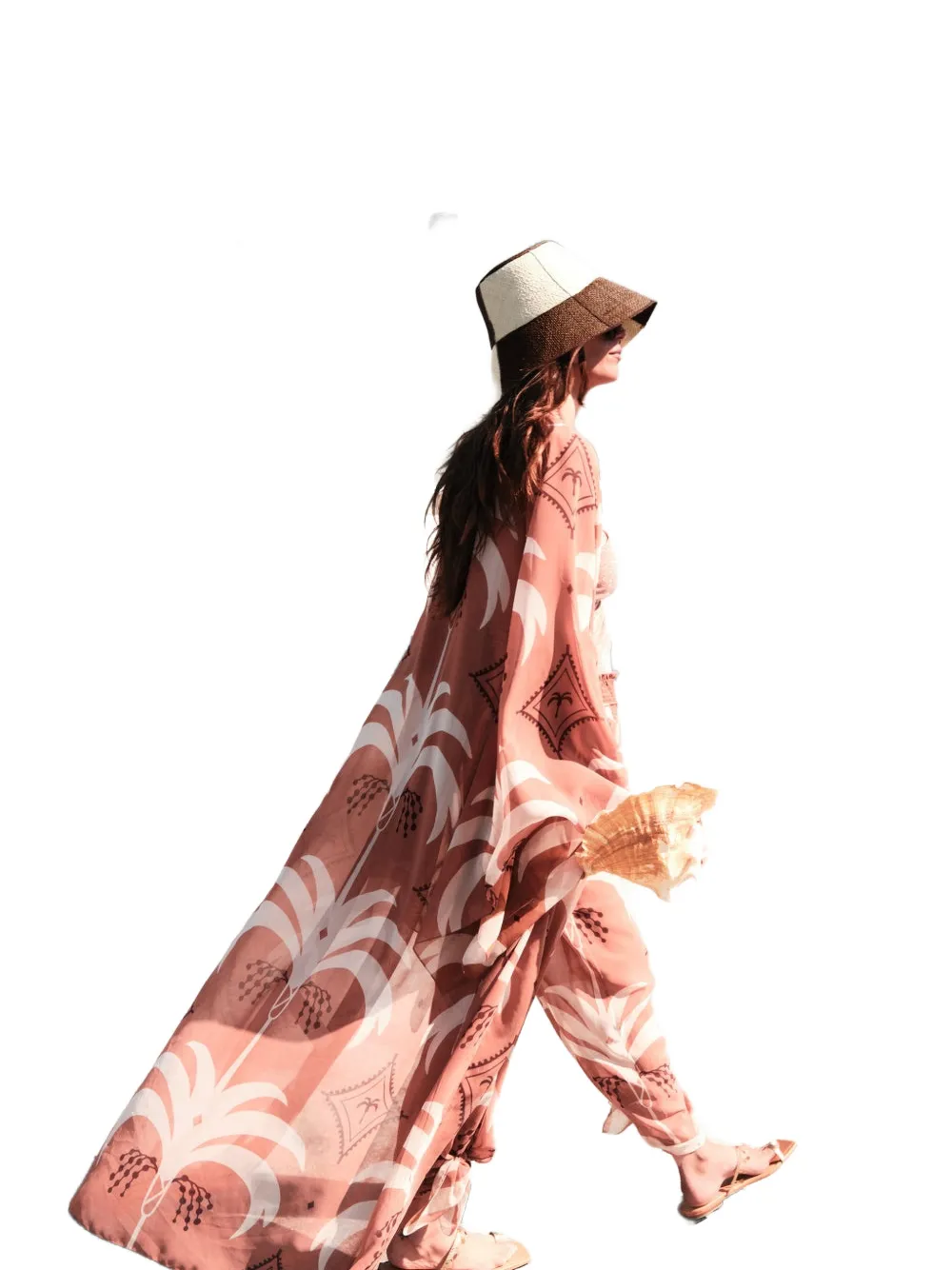 Johanna Ortiz Amazon Tie-waist Coat In Orange