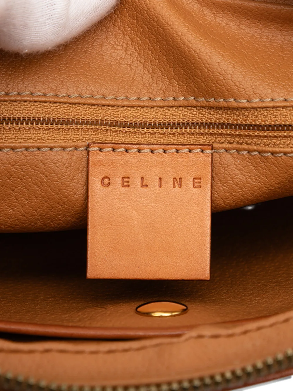 CELINE Pre-owned 1999 Macadam Coated Canvas Clutch Bag In Brown