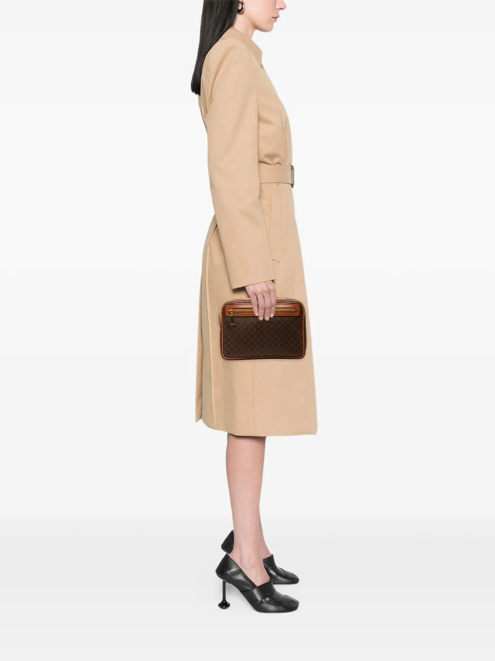 Celine Pre-Owned 1999 Macadam Coated Canvas clutch bag | Pre-Owned | Image 2