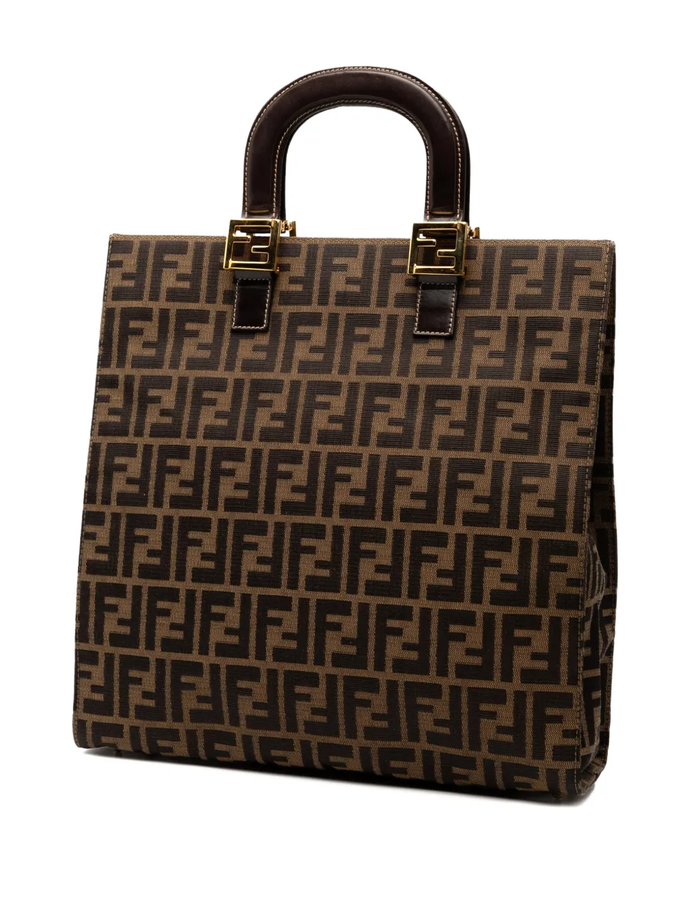  Fendi Pre-owned Bolso Shopper Zucca Canvas Twins Siglo Xx - Marrón 