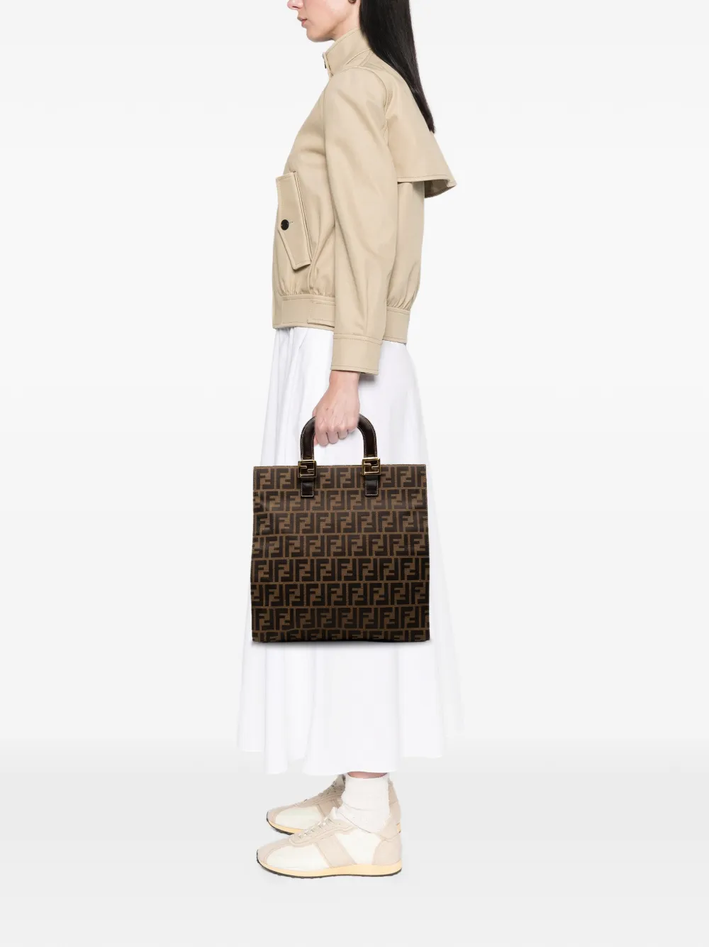 Fendi Pre-Owned 20th Century Zucca Canvas Twins tote bag | Brown | Image 1