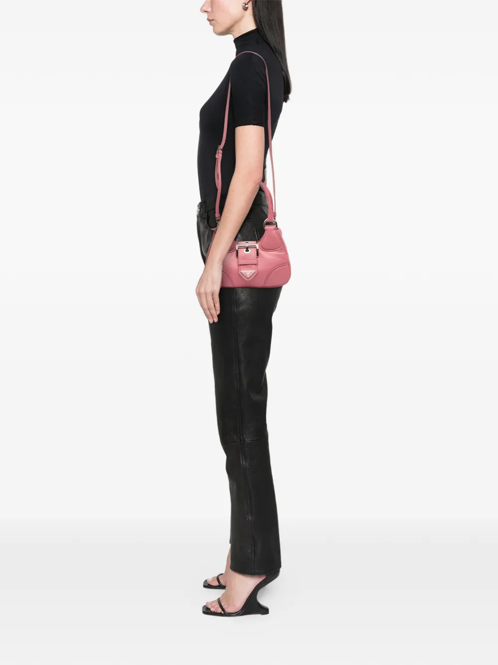 Prada Pre-Owned 2010-2025 Nappa Soft Padded Re Edition 2002 Moon satchel | Pre-Owned | Image 2
