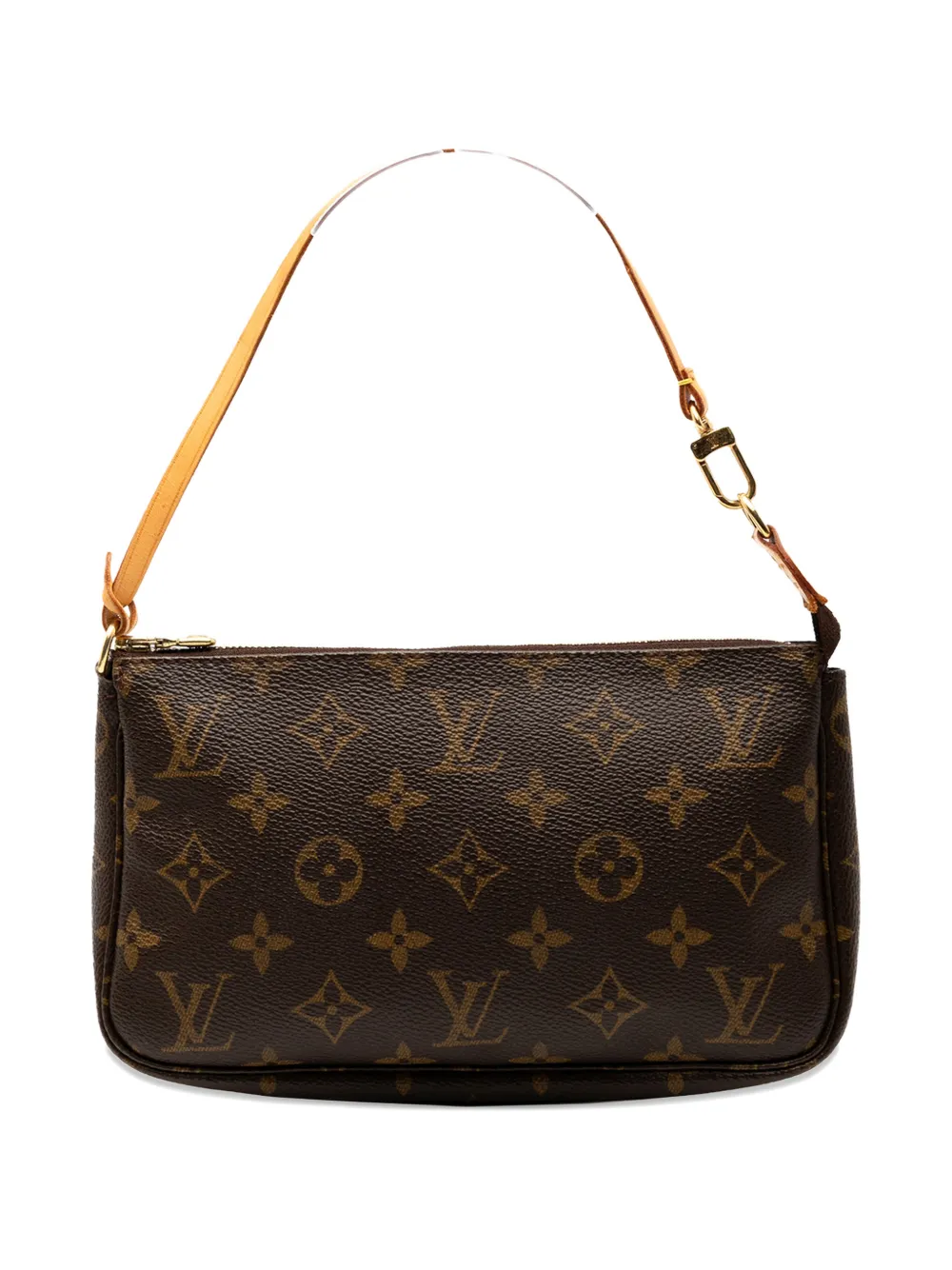 LOUIS VUITTON Pre-owned 2002 Monogram Pochette Accessoires Shoulder Bag In Brown