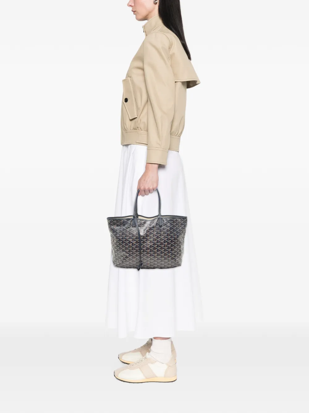 GOYARD Pre-owned 2020 Ine Saint Louis Pm Tote Bag In Gray