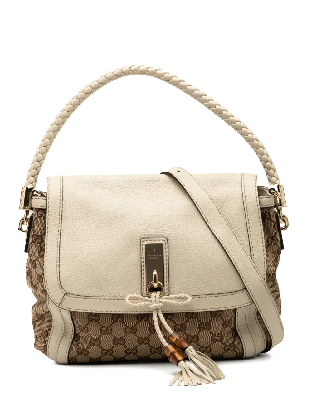 Gucci Pre-Owned 2000-2015 GG Canvas Bella Flap satchel - Marrone