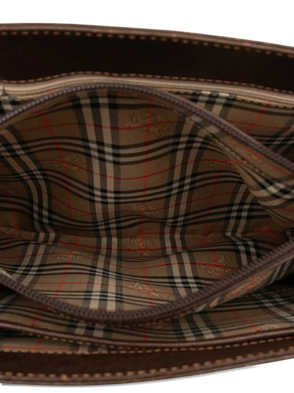 Pre-owned Burberry 2000-2017 Leather Tote Bag In Brown