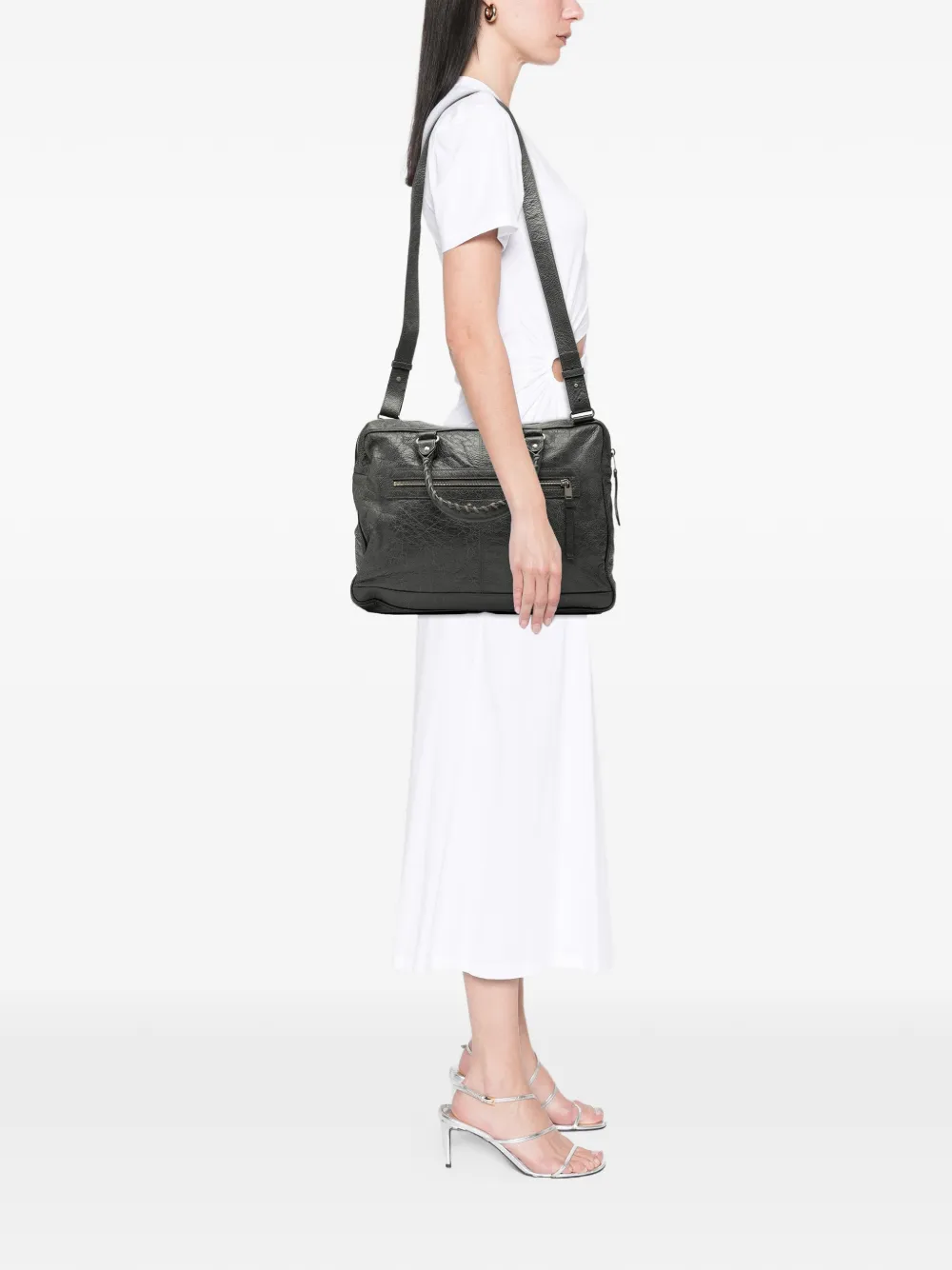 Balenciaga Pre-Owned 2017 Lambskin Motocross Classic Briefcase business bag | Pre-Owned | Image 2