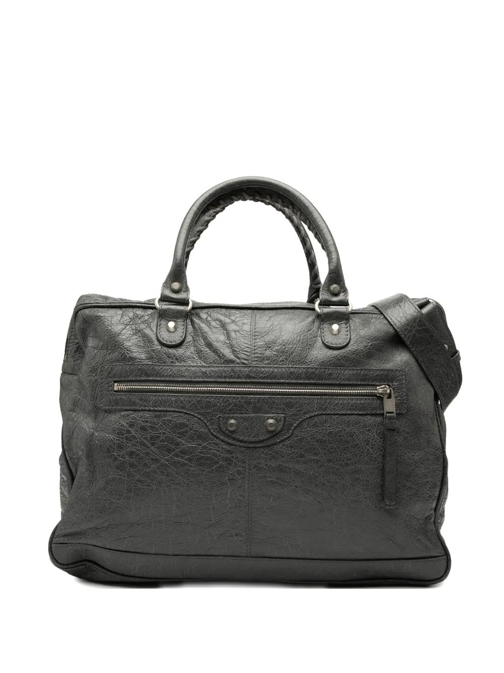 Balenciaga Pre-Owned 2017 Lambskin Motocross Classic Briefcase business bag | Black | Image 1