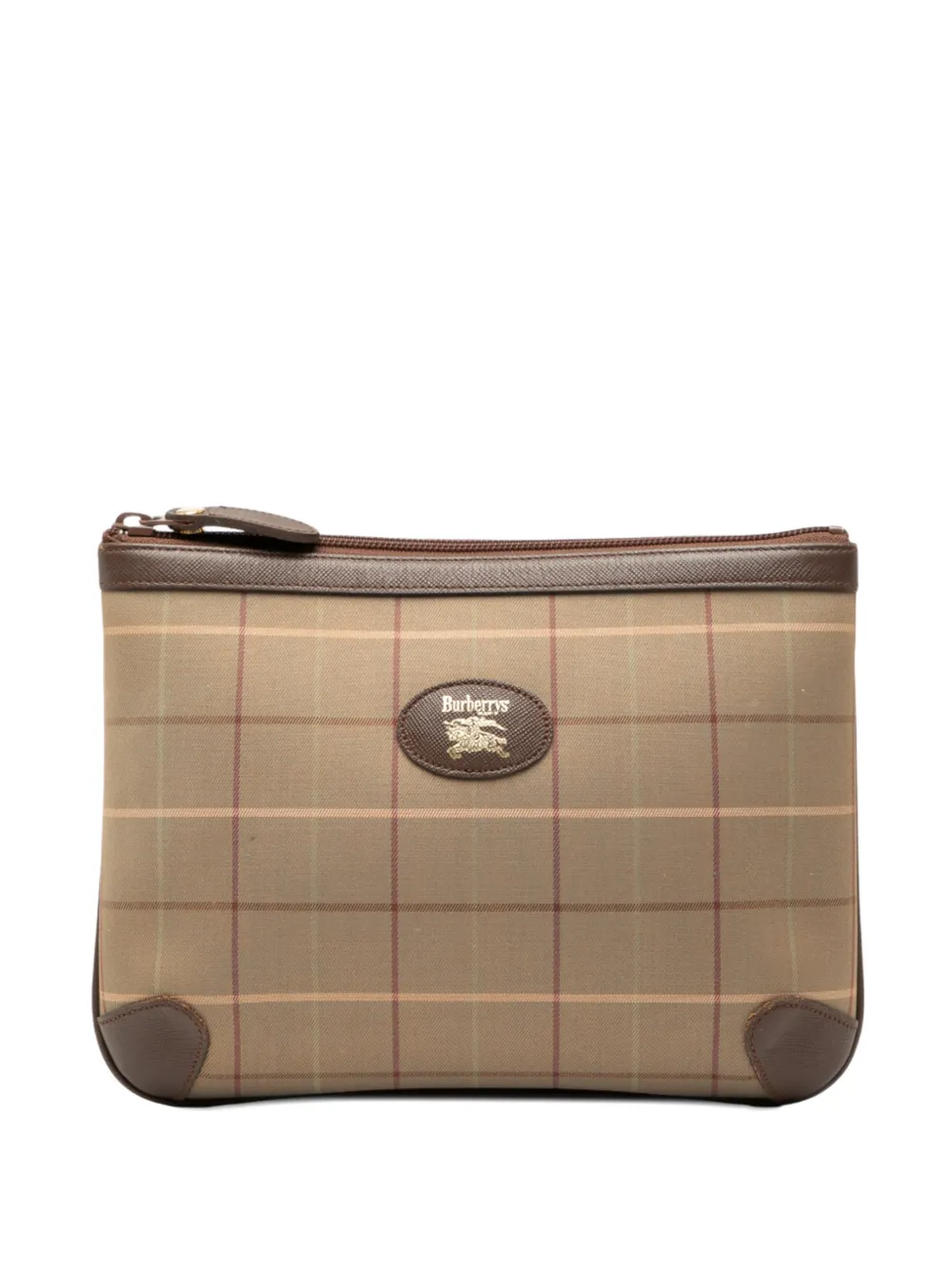 Burberry Pre-Owned 20th Century Vintage Check Canvas clutch bag - Marrone