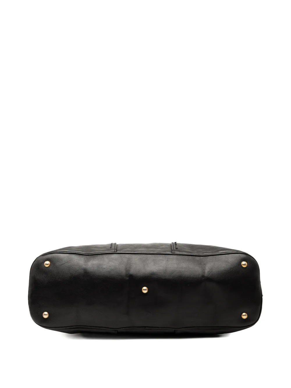 SAINT LAURENT Pre-owned 2000-2012 Oversized Leather Muse Handbag In Black