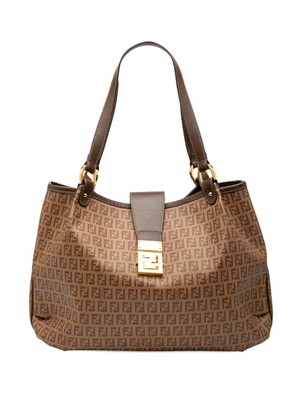Fendi Pre-Owned 2010-2025 Zucchino Spalmati Chiusura tote bag | Brown | Image 1