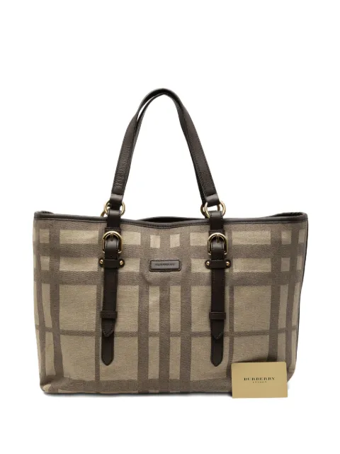 Burberry Pre-Owned 2000-2017 Tonal Check Canvas tote bag