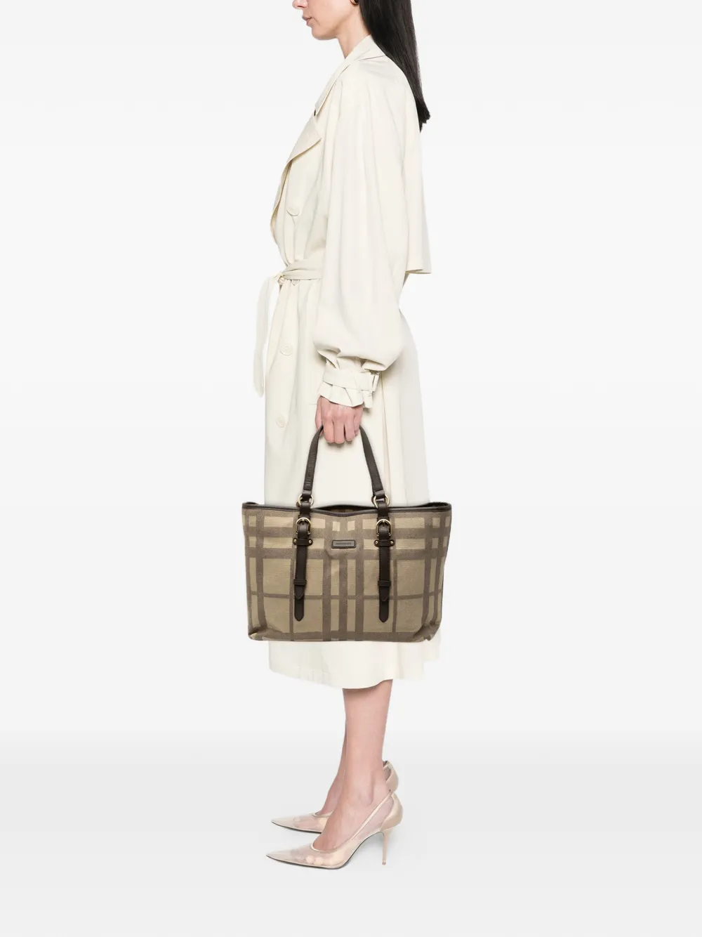 Burberry Pre-Owned tote Tonal Check Canvas 2000-2017 | Estilos de archivo | Image 2