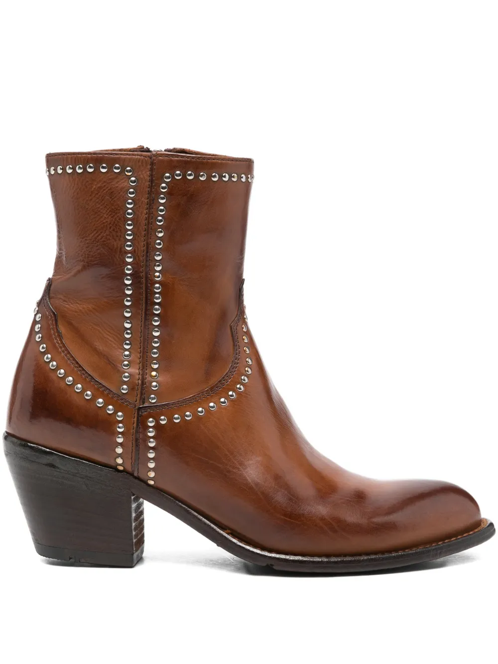 Lemargo 65mm Studded Boots In Brown