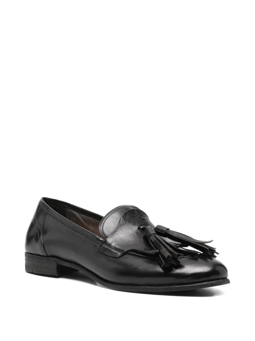 Paul Silence Tassel-detail Leather Loafers In Black