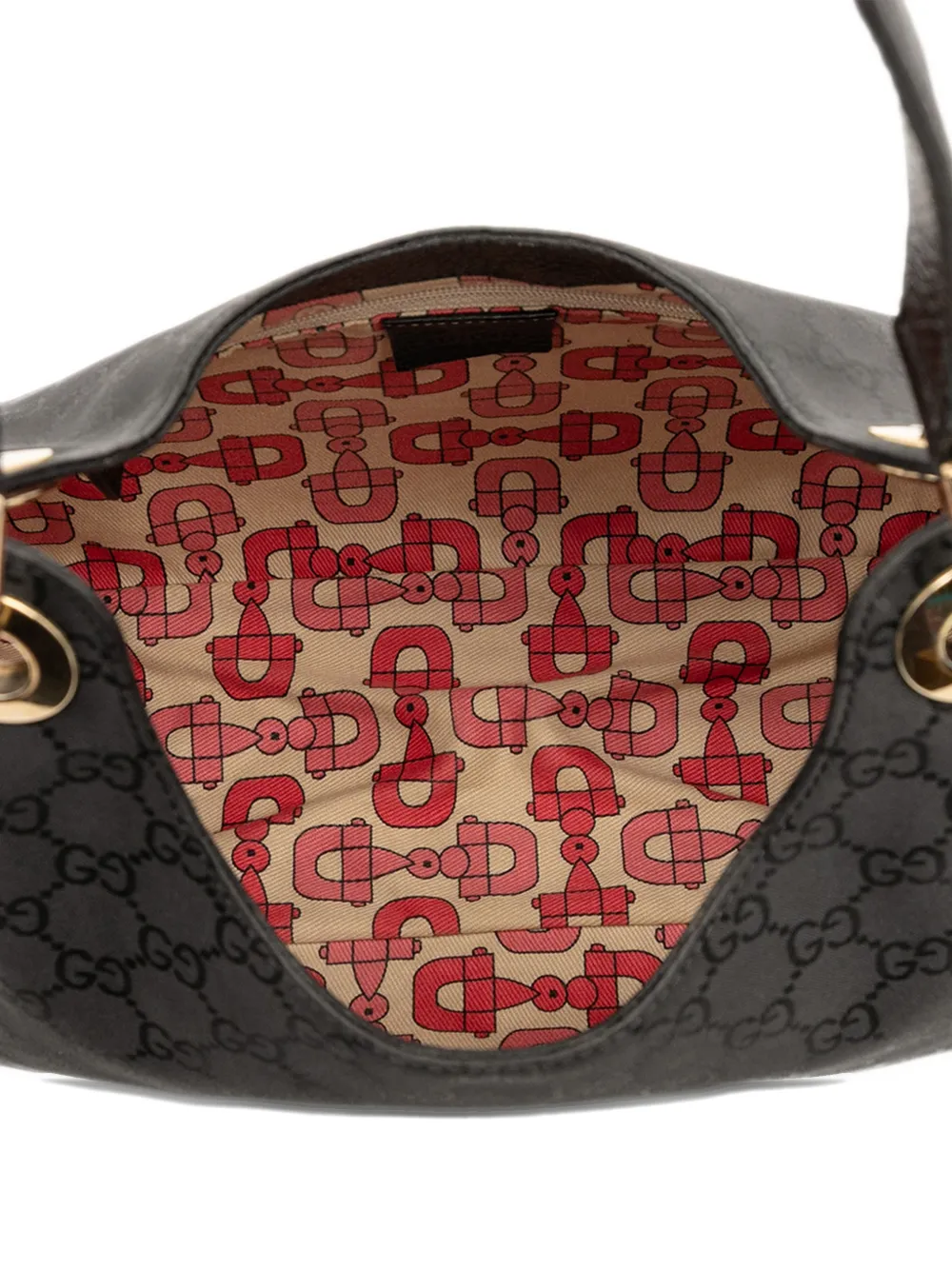 Pre-owned Gucci 2000-2015 Gg Nylon Colbert Shoulder Bag In Black