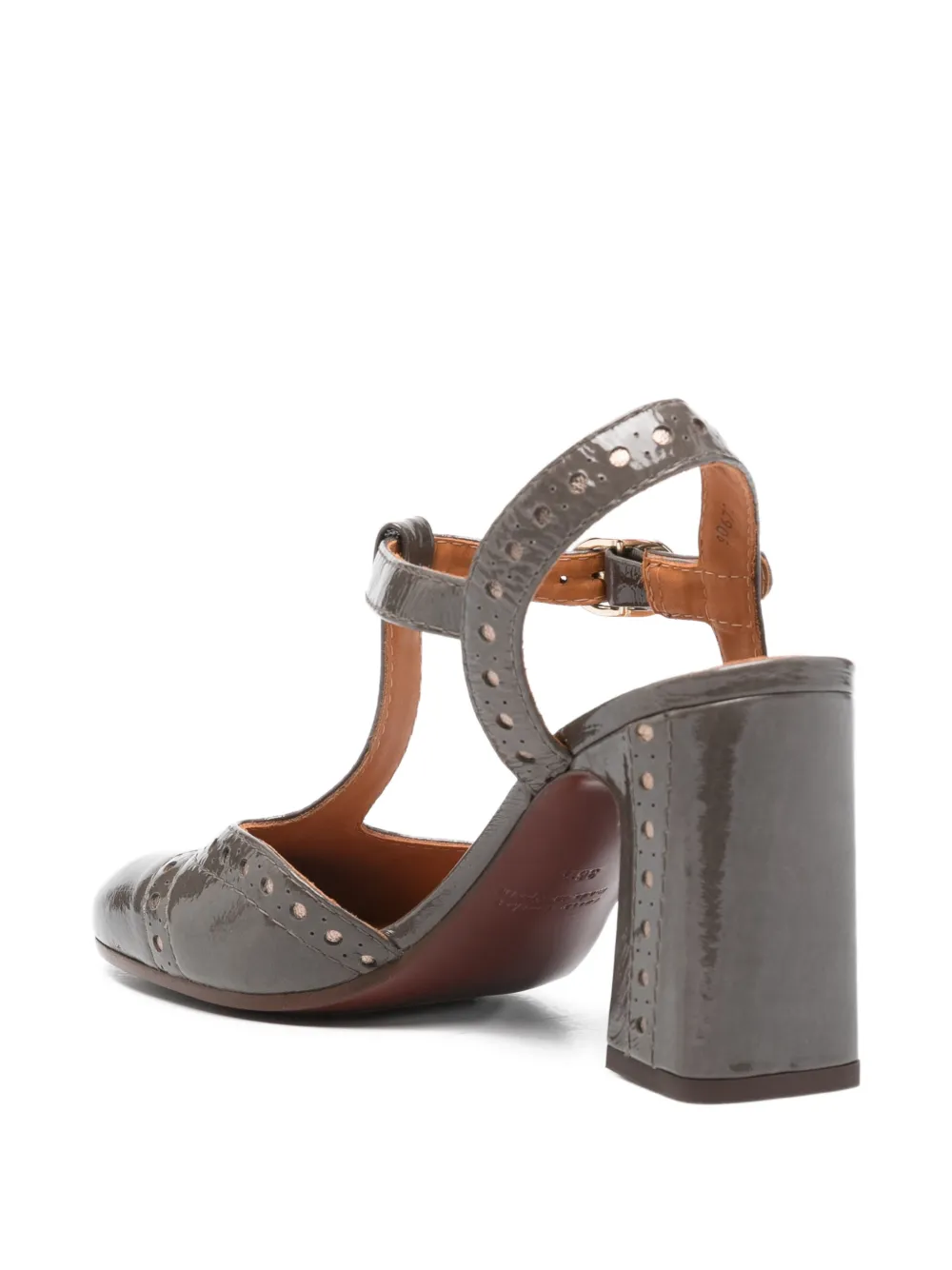 Chie Mihara 90mm Mira pumps met T-bandje en hak Grijs