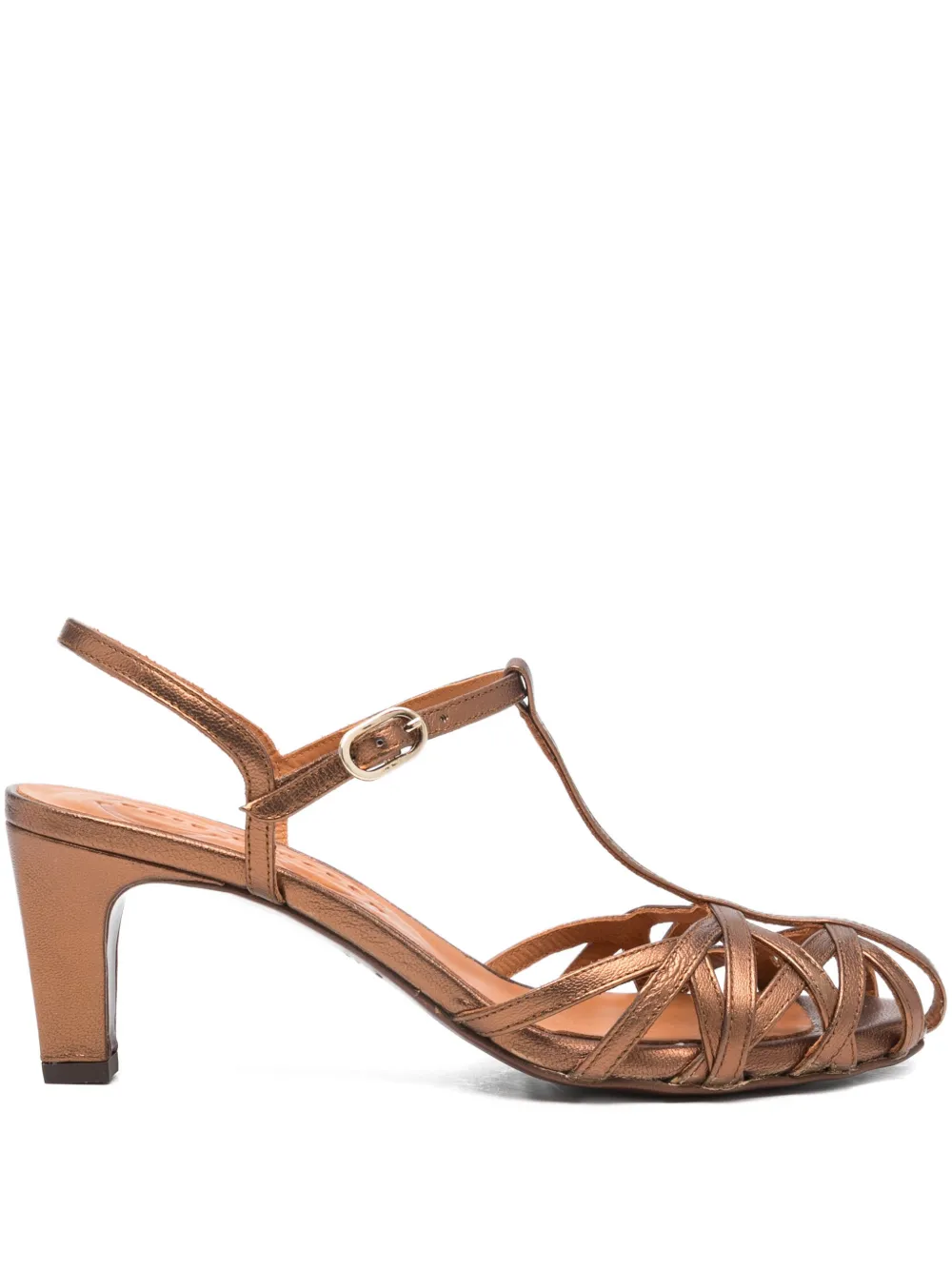 Chie Mihara 70mm Keiko Woven-strap Pumps In Brown