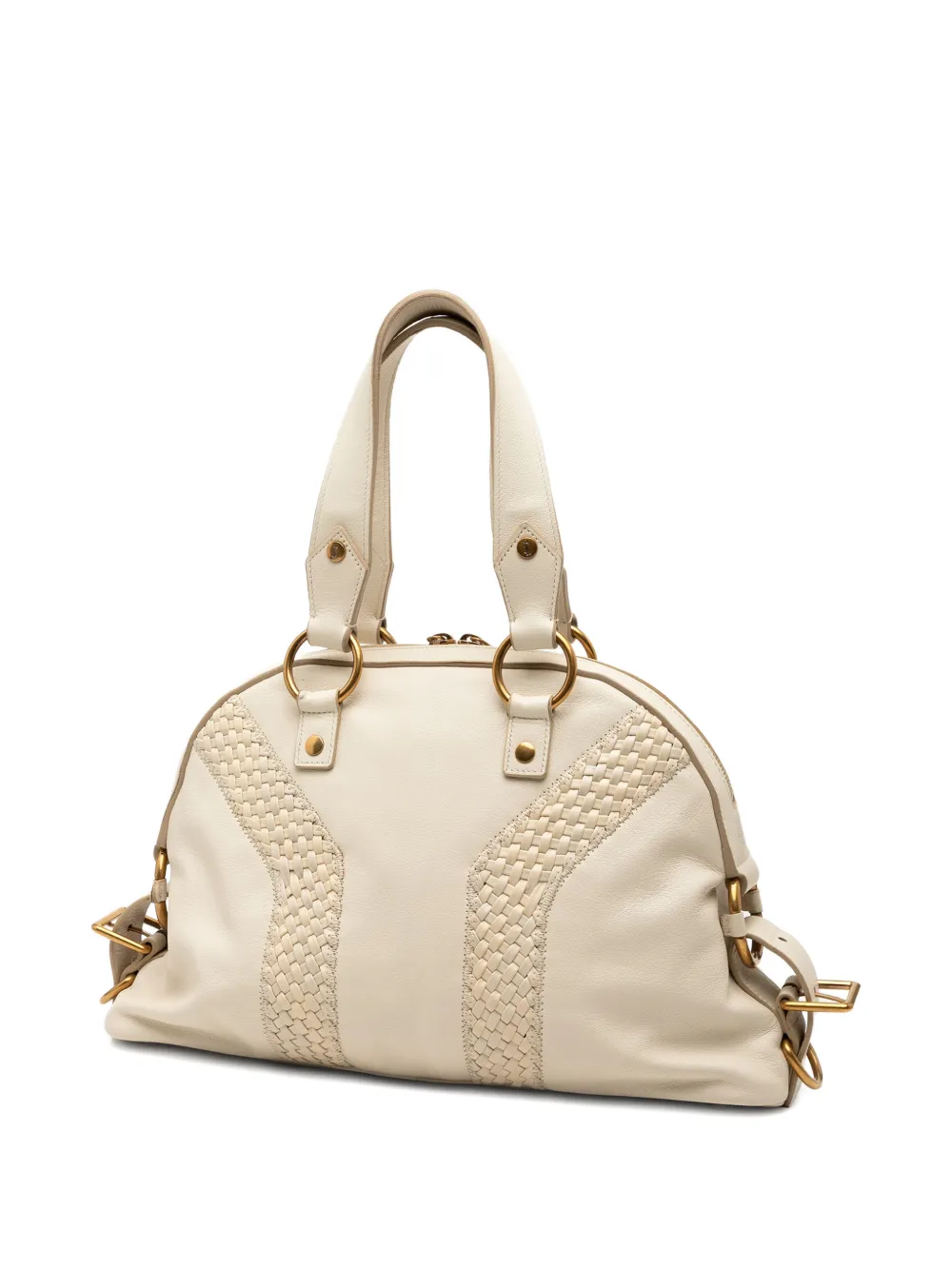 Pre-owned Saint Laurent 2000-2012 Leather Muse Satchel In Brown