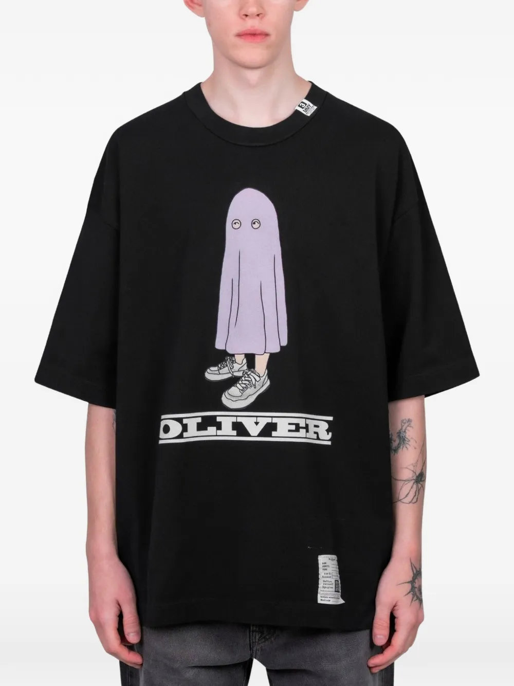 Maison MIHARA YASUHIRO graphic-print T-shirt | Black | Image 1