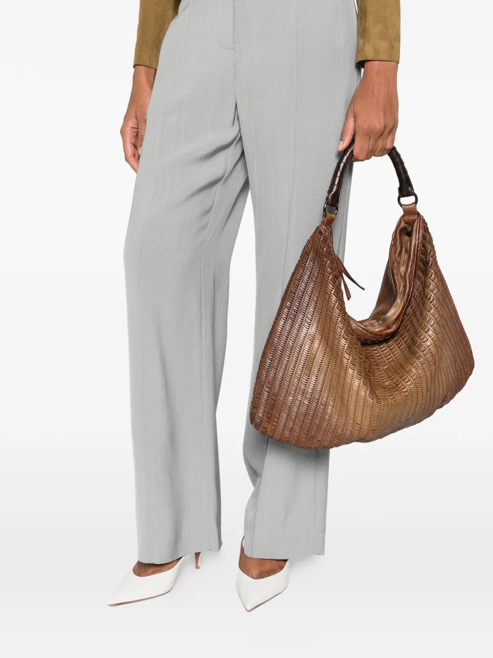 Reptile's House Leren schoudertas - Bruin