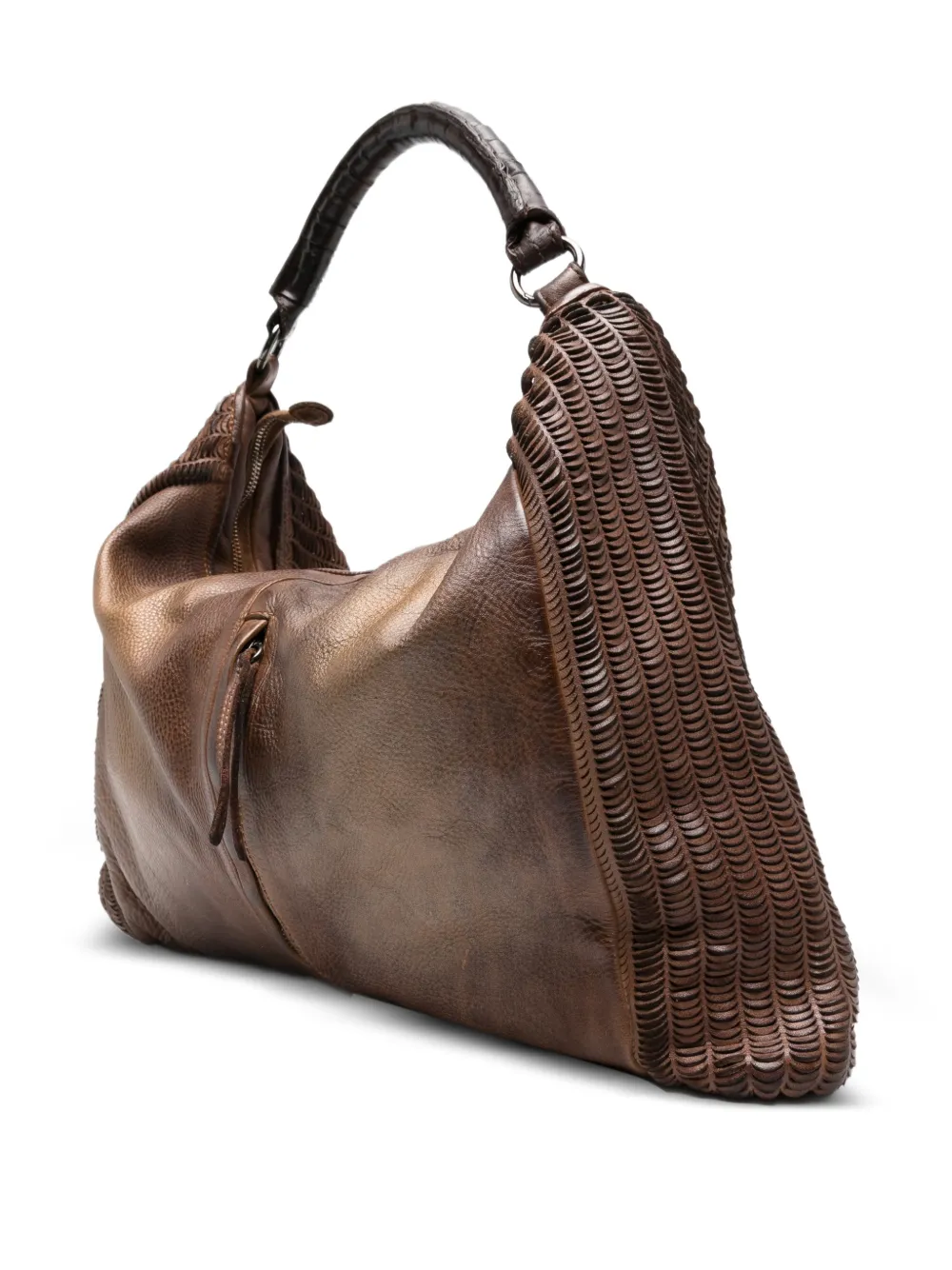  Reptile's House Woven Leather Shoulder Bag - Brown 