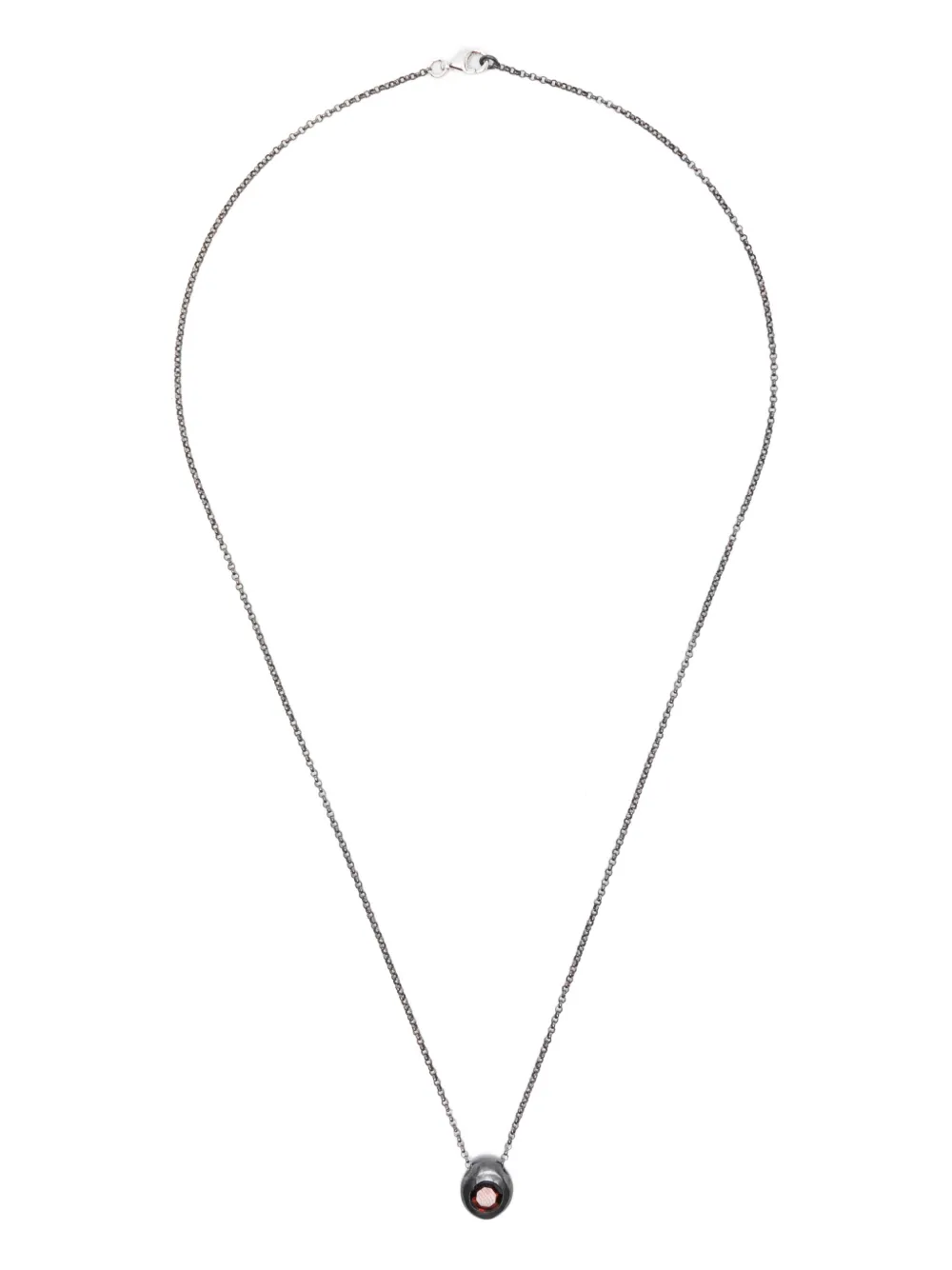 Rosa Maria sterling silver garnet necklace - Argento