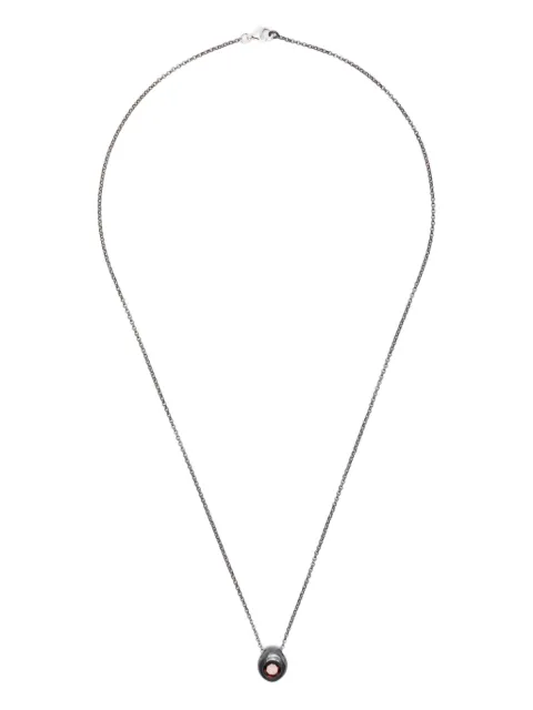 Rosa Maria Sterling zilveren halsketting met granaat