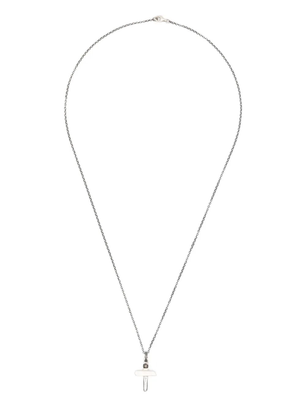 Rosa Maria sterling silver flander`s cut diamond necklace - Argento