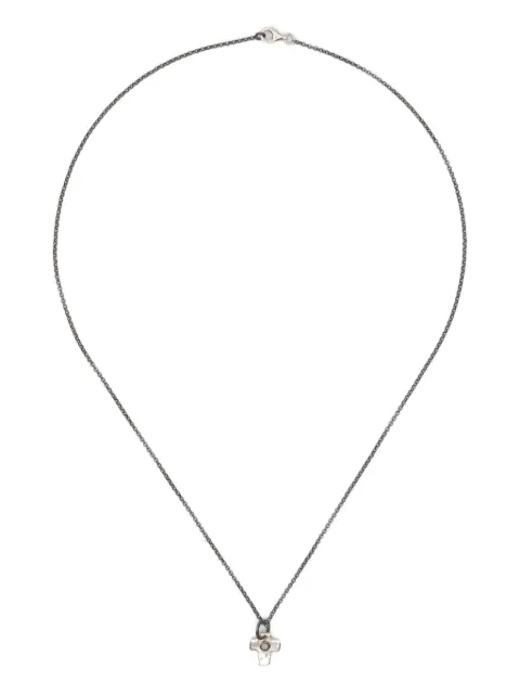 Rosa Maria collier Cross en argent sterling à diamants