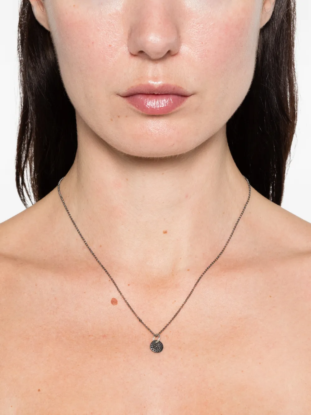  Rosa Maria Sterling Silver Jupiter Diamond Necklace 