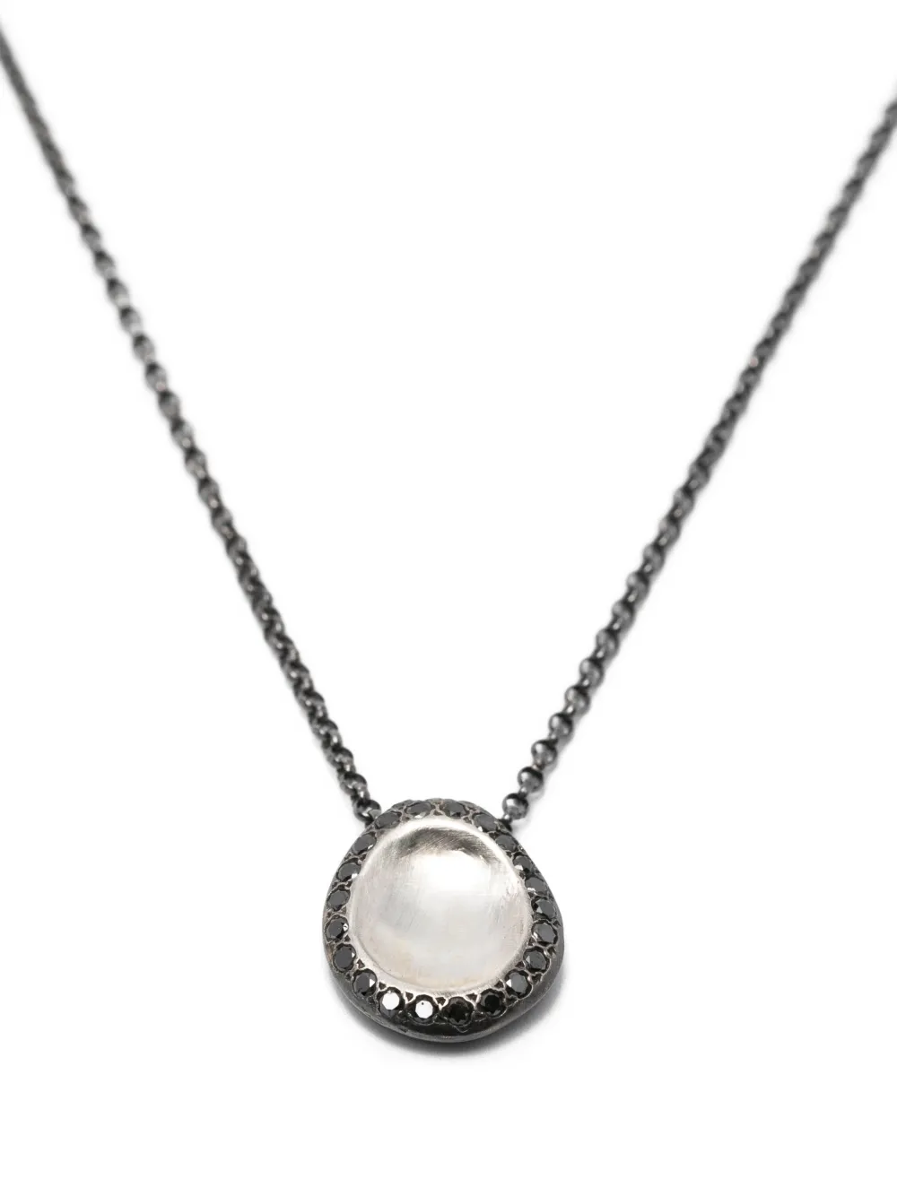  Rosa Maria Sterling Silver Pendant Diamond Necklace 