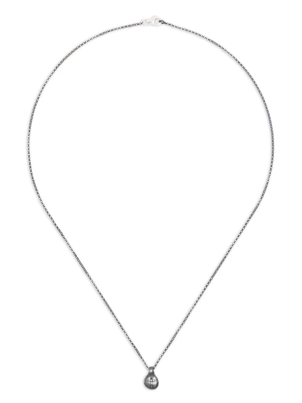 Rosa Maria sterling silver embellished-cross diamond necklace - Argento