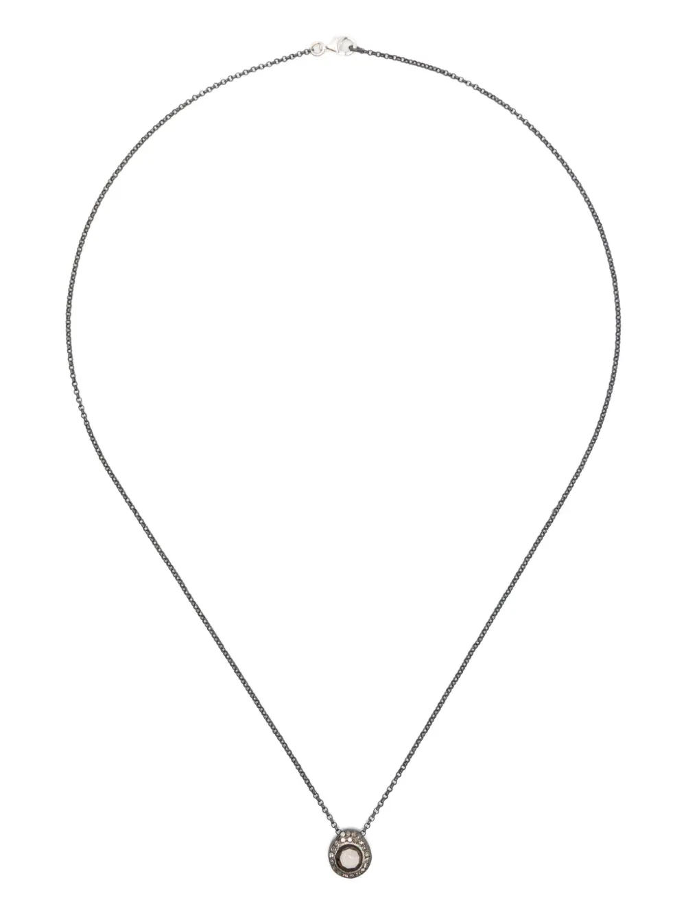 Rosa Maria Collana con pendente ovale - Nero