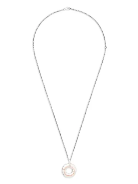 Rosa Maria 18K rose gold and sterling silver round-pendant diamond necklace